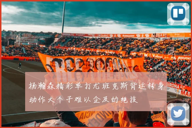 杨瀚森精彩单打尤班克斯背运转身动作大个子难以企及的绝技